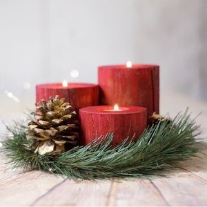 Width 3.5 inches  Height: 5 inches Depth Christmas candles holiday decor